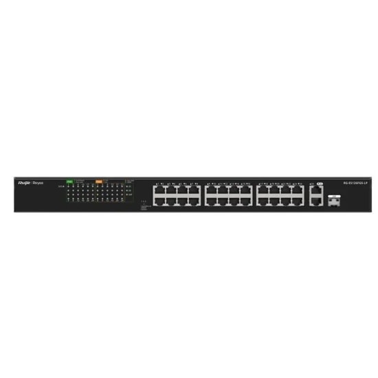 Ruijie Reyee RG-ES126FGS-LP 24 Port 10/100 PoE Switch - 2x Gigabit RJ45, 1x Gigabit SFP Uplink, 180W Rackmount
