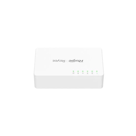 Ruijie Reyee RG-ES05F 5 Port 10/100 Mbps Switch - Tak Çalıştır, Plastik Kasa Tasarımı, Fansız, Masaüstü Kullanım
