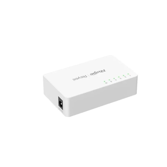 Ruijie Reyee RG-ES05F 5 Port 10/100 Mbps Switch - Tak Çalıştır, Plastik Kasa Tasarımı, Fansız, Masaüstü Kullanım
