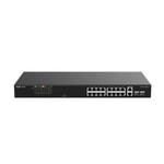 Ruijie Reyee RG-ES118FGS-LP 16 Port 10/100 PoE 120W Switch - 2x Gigabit RJ45/SFP Uplink Combo, Rackmount Tasarım