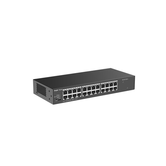 Ruijie Reyee RG-ES124G-L 24 Port Gigabit Switch - Metal Kasa, 10/100/1000 Mbps, Fansız, Tak Çalıştır, Rackmount Tasarım