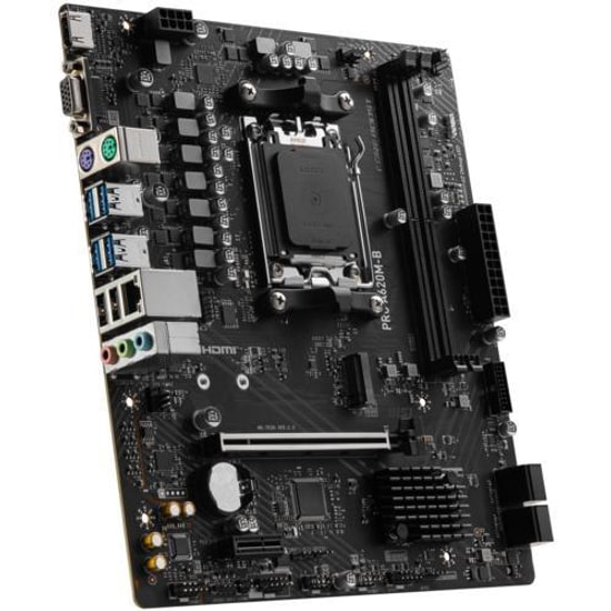 MSI PRO A620M-B Anakart: AMD AM5, DDR5 6800MHz (OC), VGA, HDMI, 2.5G LAN, JARGB_V2, mATX