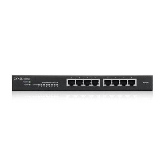 Zyxel GS1915-8-EU0101F 8 Port Gigabit Smart Yönetilebilir Hybrid NebulaFlex Switch - 10/100/1000 Mbps, Masaüstü Kasa