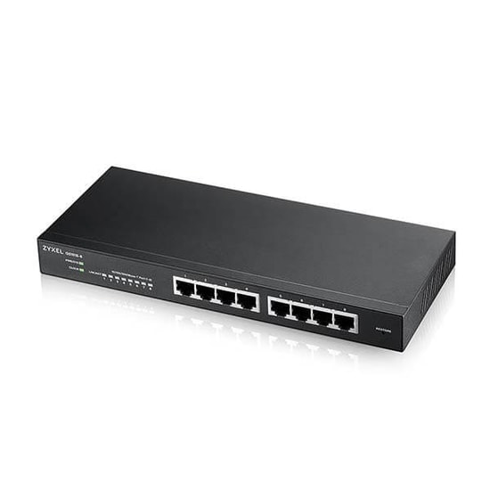 Zyxel GS1915-8-EU0101F 8 Port Gigabit Smart Yönetilebilir Hybrid NebulaFlex Switch - 10/100/1000 Mbps, Masaüstü Kasa
