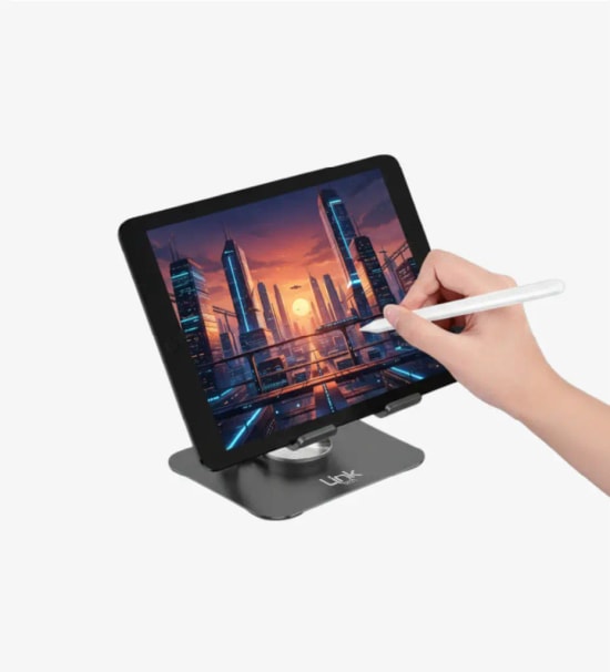 Linktech LHD-H725 Masaüstü Tablet Tutucu: Ayarlanabilir, Katlanabilir, Metal, Geniş Cihaz Uyumluluğu - Ergonomik Tasarım