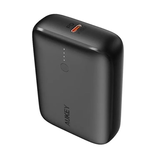 Aukey PB-N83S Basix Mini 10000mAh Siyah Powerbank - 22.5W SCP, PD 3.0, QC 3.0 Hızlı Şarj, Type-C Giriş ve Çıkış