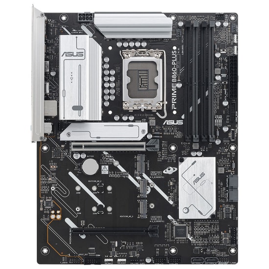 ASUS Prime B860-Plus CSM Anakart: LGA1851, DDR5 8200MHz, 3xM.2, HDMI, DP, Type-C, PCIe 5.0, 2.5G LAN, AURA RGB, ATX