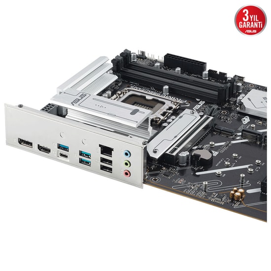 ASUS Prime B860-Plus CSM Anakart: LGA1851, DDR5 8200MHz, 3xM.2, HDMI, DP, Type-C, PCIe 5.0, 2.5G LAN, AURA RGB, ATX