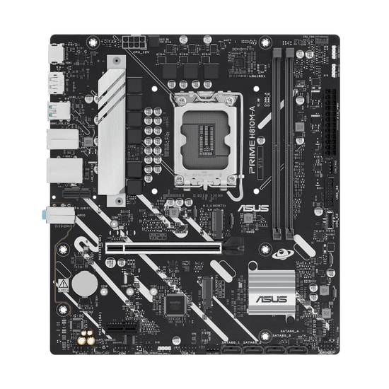 ASUS Prime H810M-A CSM Anakart: Intel LGA1851, DDR5 6400MHz, AURA RGB, HDMI, DP, USB 3.2, Çift M.2, Micro ATX