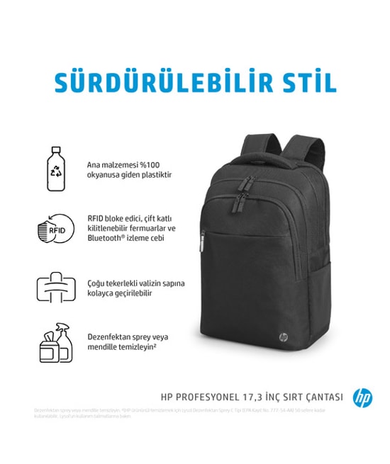 HP Profesyonel Serisi 17.3 inç Bilgisayar Sırt Çantası (500S6AA)