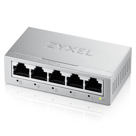 Zyxel GS-105B V5 5 Port Gigabit Metal Kasa Switch (10/100/1000 Mbps) - GS-105BV5-EU0101F, QoS Desteği, Masaüstü