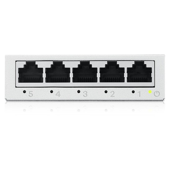 Zyxel GS-105B V5 5 Port Gigabit Metal Kasa Switch (10/100/1000 Mbps) - GS-105BV5-EU0101F, QoS Desteği, Masaüstü