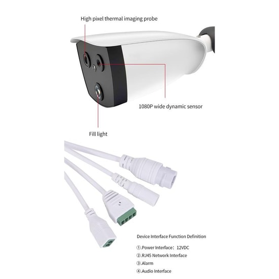 Uranium ANP-TB 2MP 4mm Lens Bullet Termal Kamera - 256x192 Termal Çözünürlük, Yüz Tanıma, PC Yazılımı Dahil