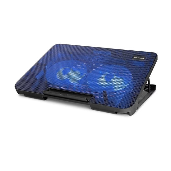 Hadron HDX4252 17" Uyumlu Notebook Soğutucu - 2 Fanlı, LED Aydınlatmalı, USB 2.0 Bağlantılı, Yükseklik Ayarlı Siyah