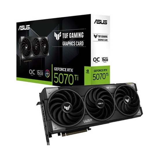 Asus GeForce RTX 5070 Ti Tuf Gaming OC 16GB GDDR7 Ekran Kartı (TUF-RTX5070TI-O16G-GAMING) - 256 Bit, Ray Tracing, DLSS 4