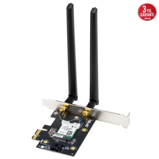 ASUS PCE-BE6500 WiFi 7 Bluetooth 5.4 Tri-Band PCIe Kablosuz Ağ Adaptörü - 6 GHz, 2.8Gbps Hız, WPA3 Güvenlik