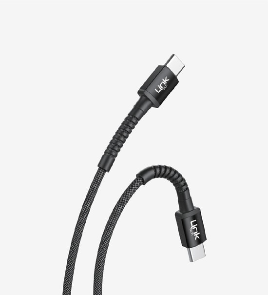 LinkTech K598 1m 3A 60W PD Örgülü Type-C to Type-C Kırmızı Şarj Kablosu - Metal Başlı, Hızlı Şarj (LCA-K598/RED)