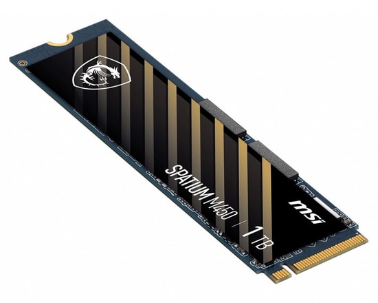 MSI Spatium M450 1TB NVMe M.2 SSD - PCIe Gen4, 3600/3000 MB/s Okuma/Yazma, Yüksek Performanslı, Dahili HMB, 3D NAND