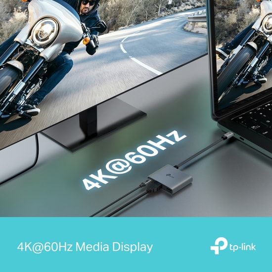 TP-Link UH3020C USB Type-C 3 Portlu Hub: 4K HDMI, 100W Şarj, 5Gbps USB 3.2 Gen1 Type-C Hızlı Veri Aktarımı