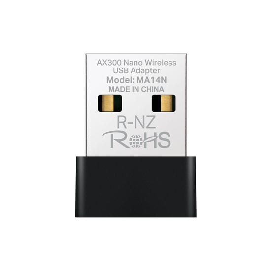 TP-LINK MERCUSYS MA14N AX300 Nano Wi-Fi USB Ağ Adaptörü - WiFi 6, Çift Bant, 287 Mbps, MU-MIMO, WPA, Tak Çalıştır