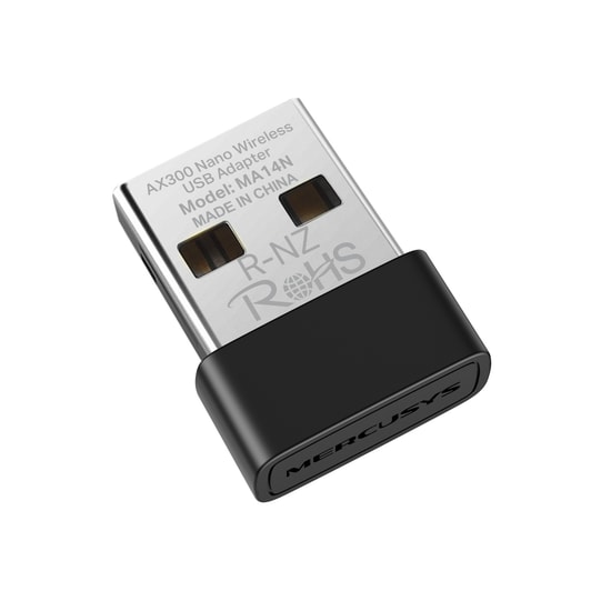TP-LINK MERCUSYS MA14N AX300 Nano Wi-Fi USB Ağ Adaptörü - WiFi 6, Çift Bant, 287 Mbps, MU-MIMO, WPA, Tak Çalıştır