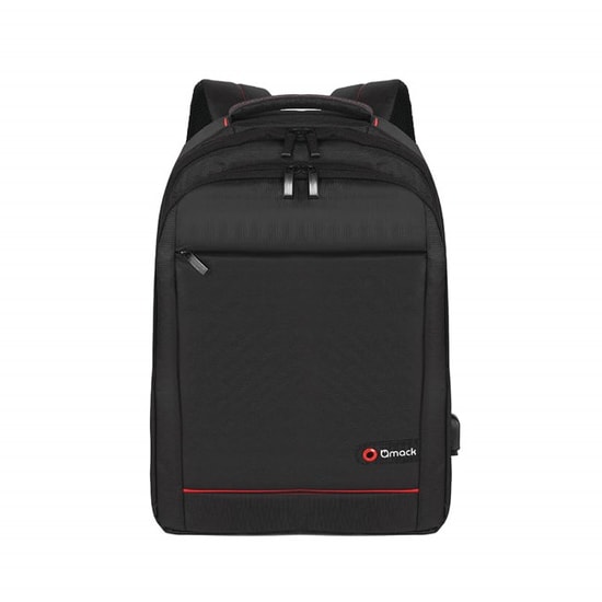 Mack Office MCC-007 Siyah 17.3" Laptop Sırt Çantası - USB Şarj Portlu, 3 Bölmeli, Su Geçirmez, Hafif Tasarım, Ergonomik