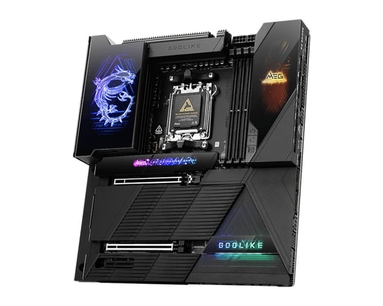 MSI MEG X870E GODLIKE AM5 DDR5 E-ATX Anakart - 9000MHz (OC), 7xM2, USB4, 10G/5G LAN, WiFi 7, RGB, PCIe 5.0