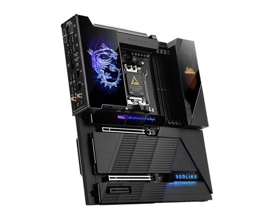 MSI MEG X870E GODLIKE AM5 DDR5 E-ATX Anakart - 9000MHz (OC), 7xM2, USB4, 10G/5G LAN, WiFi 7, RGB, PCIe 5.0
