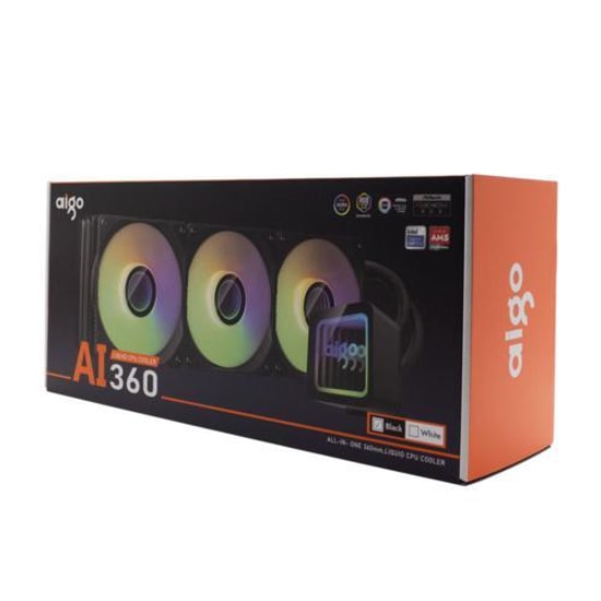 Aigo AI360 Argb 360mm Siyah Sıvı Soğutma LGA1851 Fan ve Soğutucu