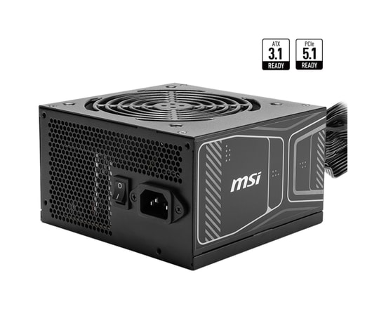 MSI MAG A750GN PCIE5 750W 80+ Gold Siyah Güç Kaynağı - ATX 3.1, PCIe 5.1, 120mm Fan, Aktif PFC Power Supply