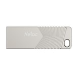Netac UM1 64GB Gümüş USB 3.2 Flash Bellek (NT03UM1N-064G-32PN) - Metal Kasa, Yüksek Hızlı Veri Aktarımı