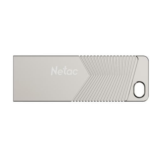 Netac UM1 64GB Gümüş USB 3.2 Flash Bellek (NT03UM1N-064G-32PN) - Metal Kasa, Yüksek Hızlı Veri Aktarımı