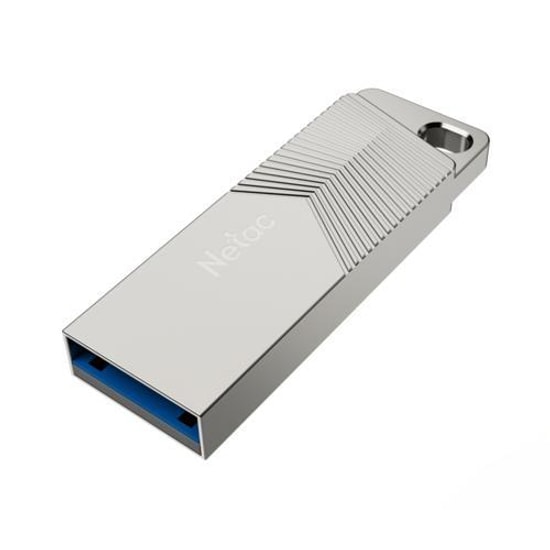 Netac UM1 64GB Gümüş USB 3.2 Flash Bellek (NT03UM1N-064G-32PN) - Metal Kasa, Yüksek Hızlı Veri Aktarımı