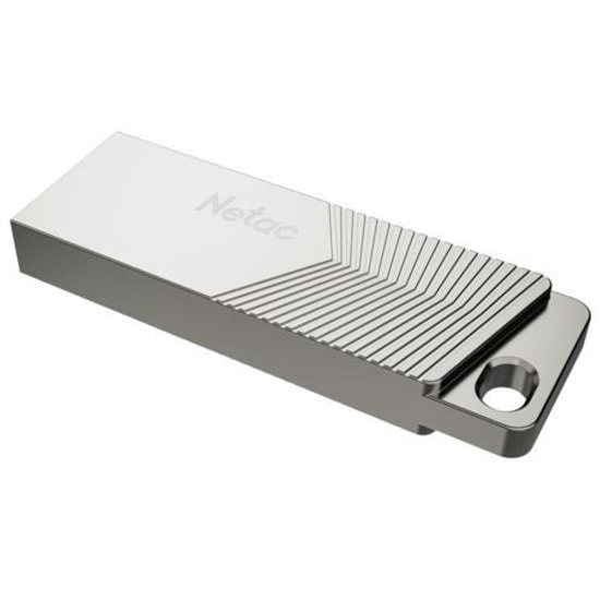Netac UM1 64GB Gümüş USB 3.2 Flash Bellek (NT03UM1N-064G-32PN) - Metal Kasa, Yüksek Hızlı Veri Aktarımı