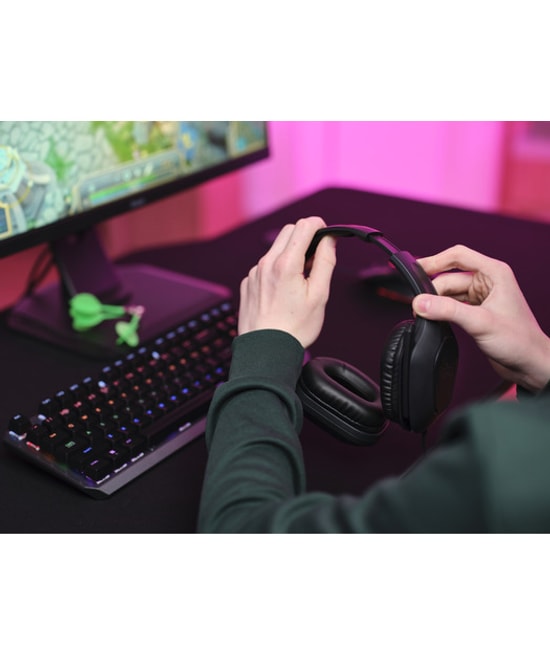 Trust GXT 415 Zirox Kulak Üstü Kablolu Siyah Gaming Kulaklık (TRU4990) - 50mm Neodimyum Sürücü, 3.5mm Jak, 2m Kablo