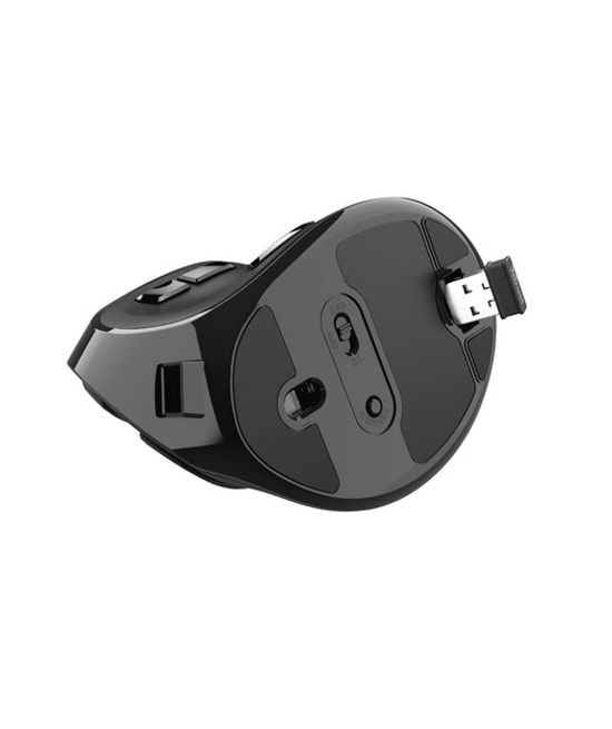 Trust Voxx 23731 Şarj Edilebilir Kablosuz Dikey Ergonomik Mouse (TRU23731) - 2400 DPI Optik, 9 Tuşlu, BT ve USB Alıcı