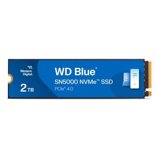 WD Blue SN5000 2TB NVMe M.2 3D NAND SSD (WDS200T4B0E) - 5150/4800 MB/s, PCIe Gen4, SLC Önbellek, Yüksek Performanslı SSD