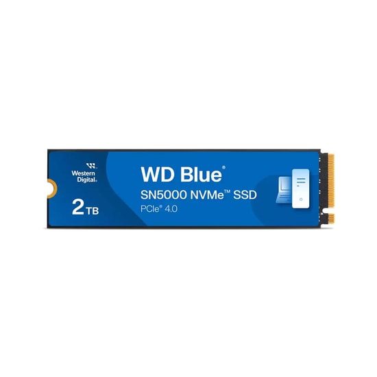 WD Blue SN5000 2TB NVMe M.2 3D NAND SSD (WDS200T4B0E) - 5150/4800 MB/s, PCIe Gen4, SLC Önbellek, Yüksek Performanslı SSD