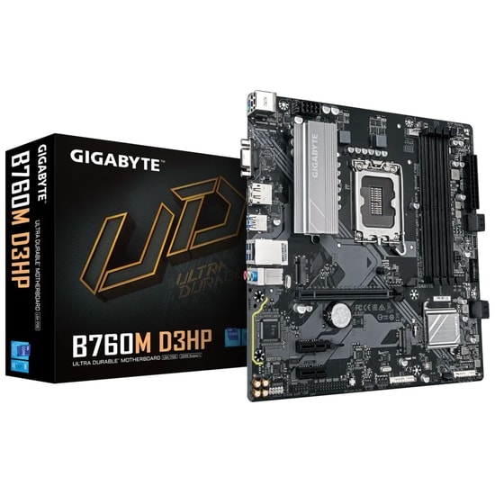 Gigabyte B760M-D3HP-WIFI6 Intel LGA1700 DDR5 Micro ATX Anakart - 5600MHz, 4xRAM Slot, M.2, HDMI, DP, VGA, 2023