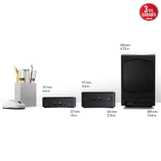 Asus NUC12WSHI7 NUC12 Pro Kit Intel I7-1260P Barebone (Ram ve Disc Yok) FreeDos Masaüstü RNUC12WSHI700002I Mini Pc