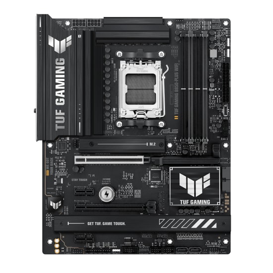 ASUS TUF GAMING B850-PLUS WIFI Anakart: AMD AM5, DDR5 8000MHz, 3xM.2, USB 3.2, WiFi 7, 2.5G LAN, AURA RGB, AI Ready, ATX
