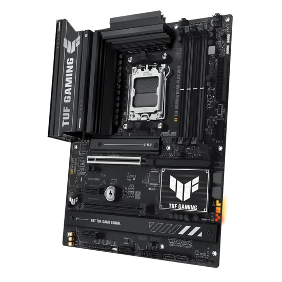 ASUS TUF GAMING B850-PLUS WIFI Anakart: AMD AM5, DDR5 8000MHz, 3xM.2, USB 3.2, WiFi 7, 2.5G LAN, AURA RGB, AI Ready, ATX