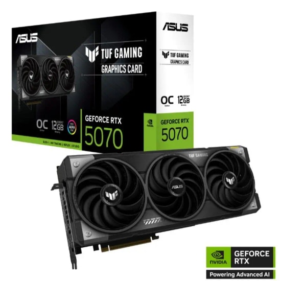 Asus GeForce RTX 5070 TUF Gaming OC 12GB GDDR7 Ekran Kartı (TUF-RTX5070-O12G-GAMING) - 192Bit, 2640MHz, Ray Tracing