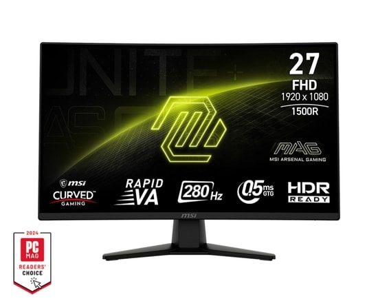 MSI MAG 274CXF 27" FHD 1920x1080 280Hz 0.5ms Curved 1500R VA Gaming Monitör - Adaptive-Sync, HDMI, 16:9, Siyah