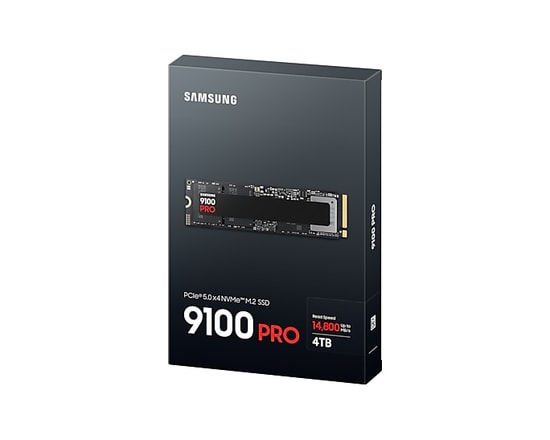 Samsung 9100 PRO 4TB NVMe M.2 NAND SSD (MZ-VAP4T0BW) - PCIe Gen 5x4, 14800/13400MB/s, 4GB LPDDR4X Cache, PS5 Uyumlu