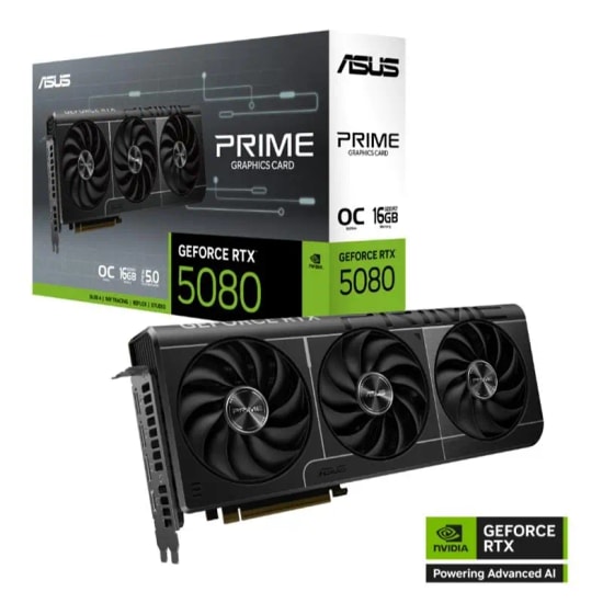Asus Prime GeForce RTX 5080 OC 16GB GDDR7 Ekran Kartı (PRIME-RTX5080-O16G) - 256 Bit, 2685MHz, HDMI, 3xDP, DLSS 4