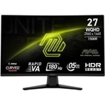 MSI MAG 274CQF 27" WQHD Kavisli Gaming Monitör - 2560x1440, 180Hz, 0.5ms (GtG), Curved 1500R, Adaptive-Sync, Siyah