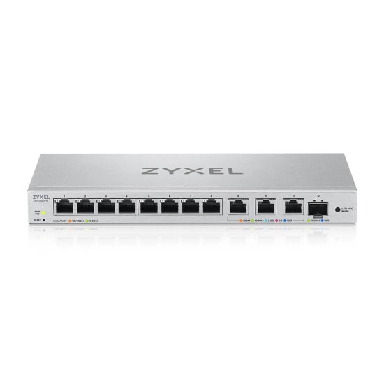 Zyxel XGS1250-12 V2 12 Port Gigabit Web Managed 8 Port 1Gbit + 3 Port MultiGig 1/2.5/5/10g + 1 Port Sfp+ ZZ0102F Switch