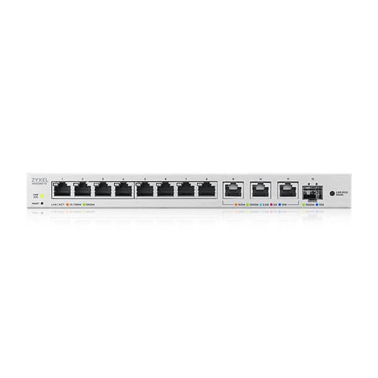 Zyxel XGS1250-12 V2 12 Port Gigabit Web Managed 8 Port 1Gbit + 3 Port MultiGig 1/2.5/5/10g + 1 Port Sfp+ ZZ0102F Switch