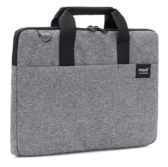 Mack City Fit Eco MCC-702 14.1" Gri Laptop Çantası - Su Geçirmez, Geri Dönüştürülmüş Kumaş, Ergonomik Tasarım